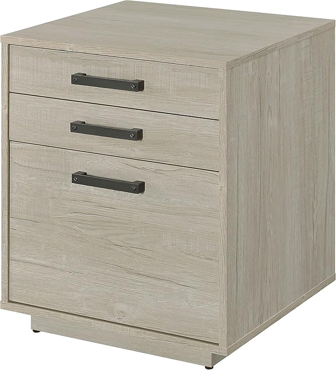 3-Drawer Small File Cabinet with Lock Under Desk Locking Storage Drawers Organizer for Home Office FilingWhitegray