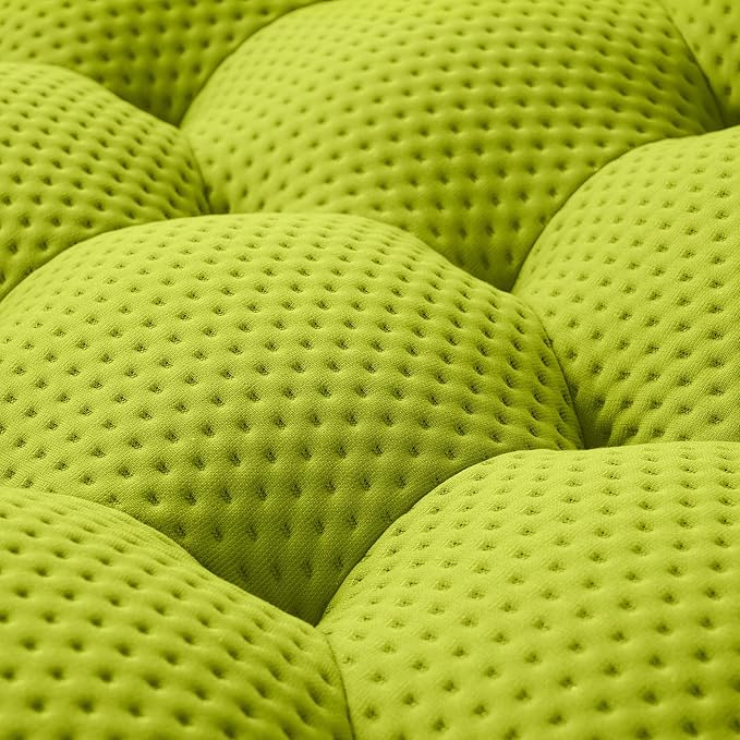 Bubble Couch 98.43'' Modern 3-Seater Modern Lazy Floor Couch Memory Foam Round Sofa 3D Honeycomb Shape Curved Sofas for Living Room Office Apartment (Lemon Green)