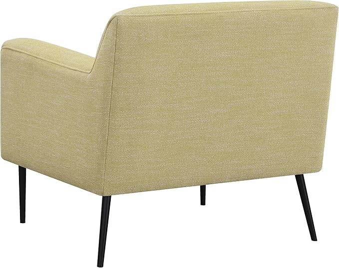 Coaster Home Furnishings - Darlene - Upholstered Accent Chair with Track Arms and Tapered Black Metal Legs - Living Room - Lemon - 905639