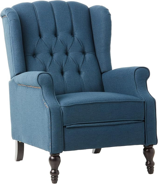 Christopher Knight Home Walter Fabric Recliner Dark Blue