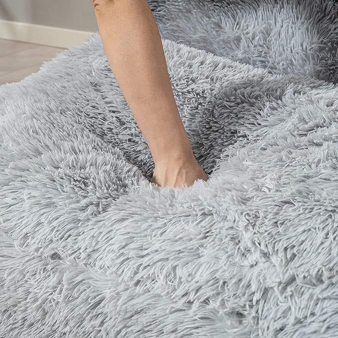 HOMCOM Bean Bag Chair Floor Sofa Bed for Adults Thick Long Folding Sofa Bed 54 x102 in Wall Couch Sleeper Chair Floor Mattress for Living Room Light Gray