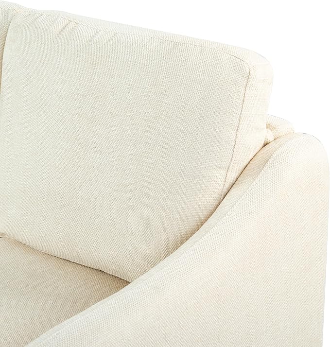 SAFAVIEH Couture Furniture Collection Edalynn Modern Cream 3-Seater Sofa