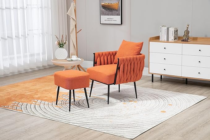 Velvet Accent Chair Modern Upholstered Armchair Tufted Chair with Metal Frame Single Leisure Chairs for Living Room Bedroom