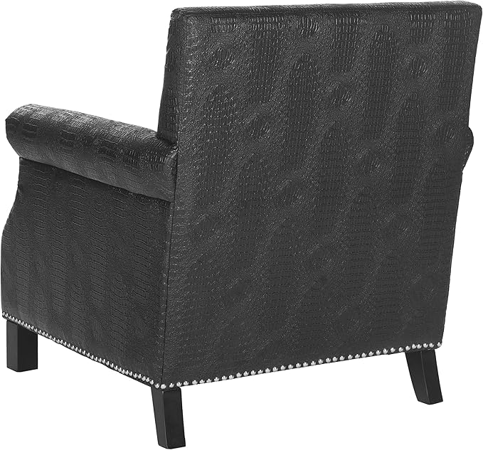 SAFAVIEH Mercer Collection Charles Grey Linen Club Chair