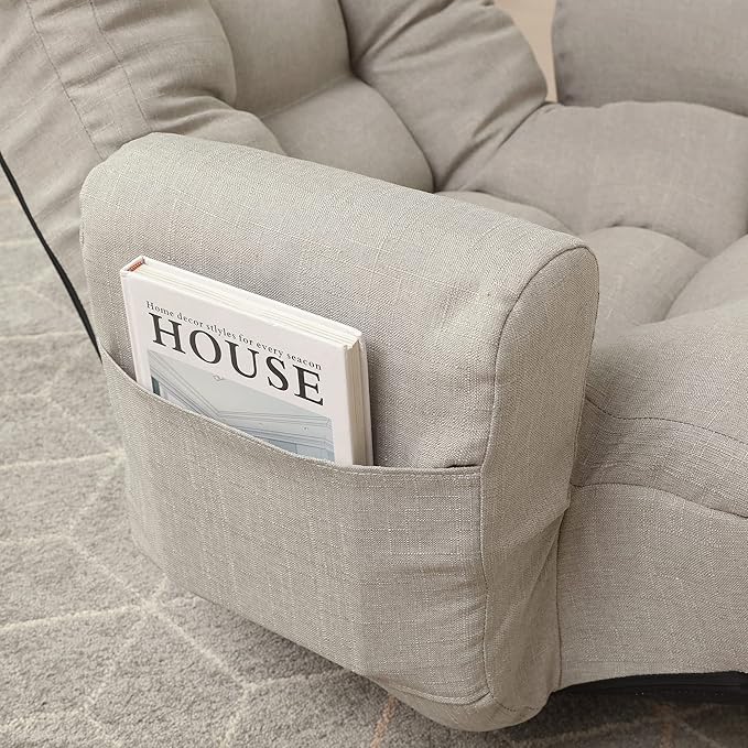 Adjustable Head and Waist Game Chair Lounge Chair in The Living Room 360 Degree rotatable Sofa ChairRotatable seat Leisure Chair Deck Chair