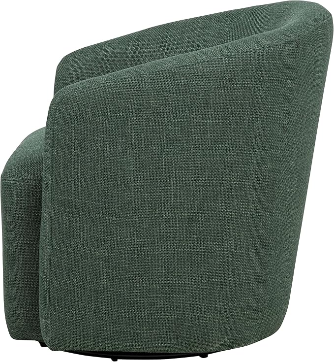 Coaster Home Furnishings - Mossbrook - Wood - Swivel Accent Chair with Barrel Back Foam Cushioning and 360-Degree Rotating Base - Living Room - Green - 903222