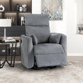 Lexicon Modern Swivel Glider Recliner Chair Nursery Glider Corduroy Fabric Upholstery Recliner with 2 Lumbar Pillows Manual Reclining Sofa Chair for Living Room/Office/Apartment Grey