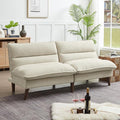 Convertible Futon Sofa Bed 72 Futon Couch with Adjustable Back Upholstered Sleeper Sofa Bed for Living Room Apartment Small Space Beige