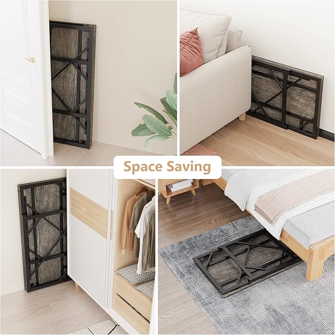 Elephance Folding Desk Writing Computer Desk for Home Office No-Assembly Study Office Desk Foldable Table for Small Spaces