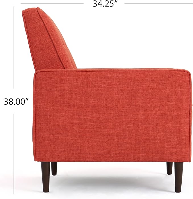 Christopher Knight Home GDFStudio Christopher Knight Home Mervynn Mid-Century Modern Fabric Recliners 2-Pcs Set Orange