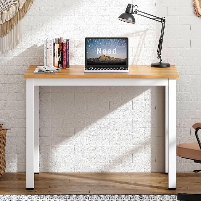 Need Small Computer Desk 31-1/2'' Sturdy and Heavy Duty Writing Desk for Study Table Laptop Desk AC3BW (80 * 40)