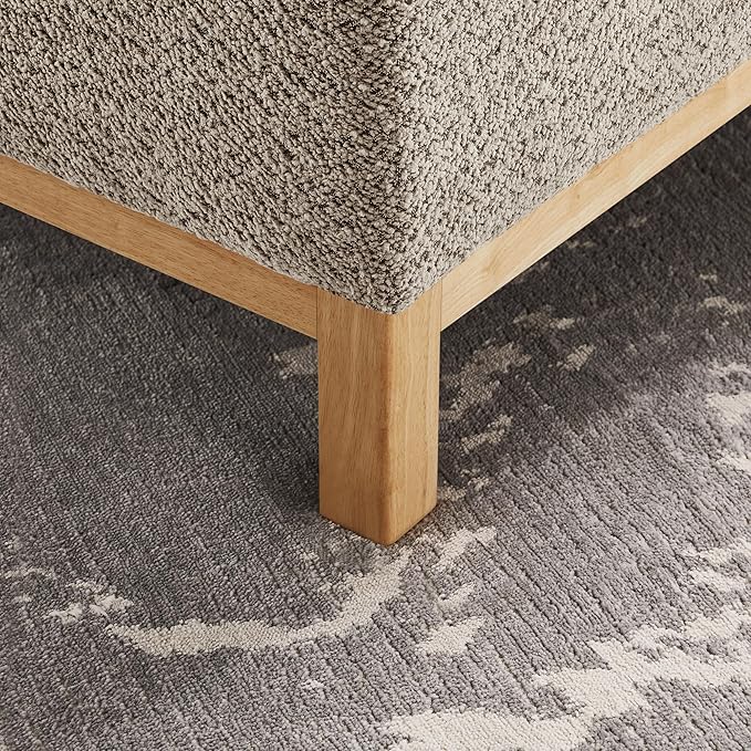 VANOMi 41.34 Oversized Accent Chair Upholstered Armchair with Solid Wood Legs Living Room Chairs with Wide Armrest Pads Reading Chair for Bedrooms Apartments Living Rooms Offices（Camel）