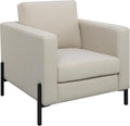 Coaster Home Furnishings - Tilly - Upholstered Track Arm Accent Chair with Pocket Coil Seating and Metal Legs - Living Room - Oatmeal - 509903