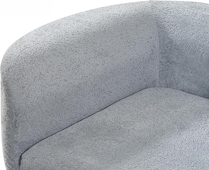 116Modern Curved Sectional Sofa with High-Density Fully Compressed Sponge and Chaise LoungePearl Upholstery2-Piece SetFully Assembled Right Hand FacingPerfect for Living Room (Light Gray~23)