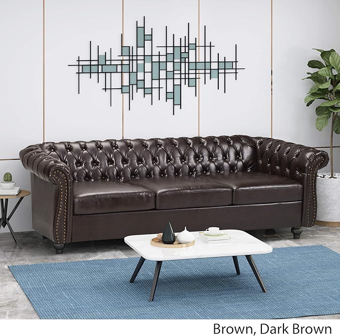 Christopher Knight Home Norma Sofas Brown Dark Brown