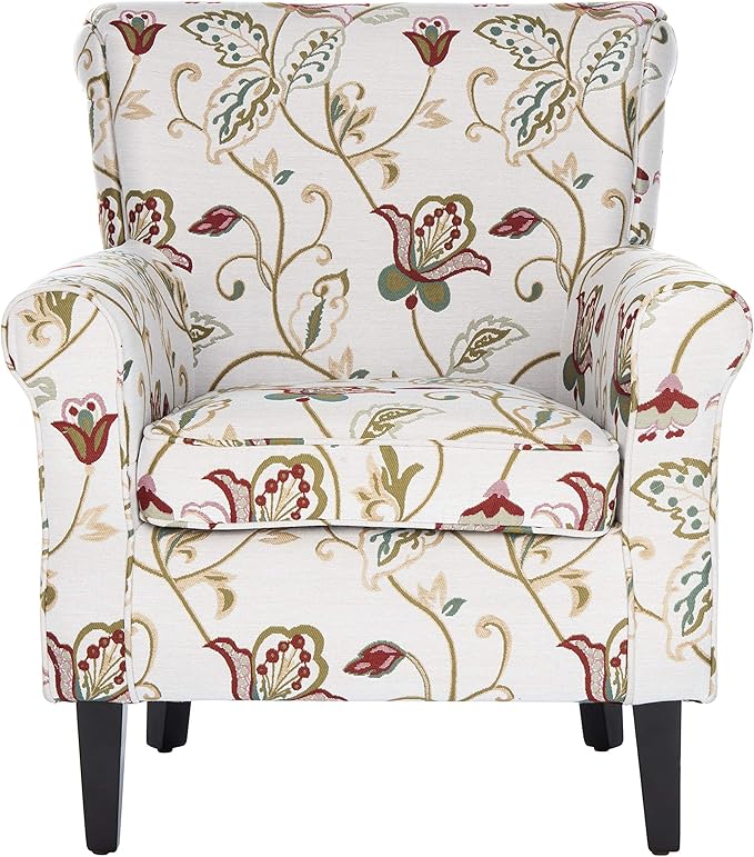 Safavieh Mercer Collection Margaret Ivory Floral Cotton Club Chair