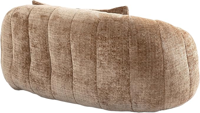 GDFStudio Colomt Lounge Chair Upholstered Lazy Sofa Chair 2 Seater Couch Comfort Chenille Loveseat Ready to Use Bean Bag Chair Soft Seating Lounge Reading Sofa for Living Room Bedroom Coffee
