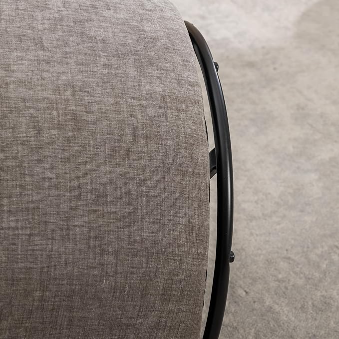 Ball &amp Cast Modern Swivel Accent ChairChenille Upholstered ArmchairSmall Single Sofa with Semi-Circular Backrest for Living Room Bedroom Home OfficeGray