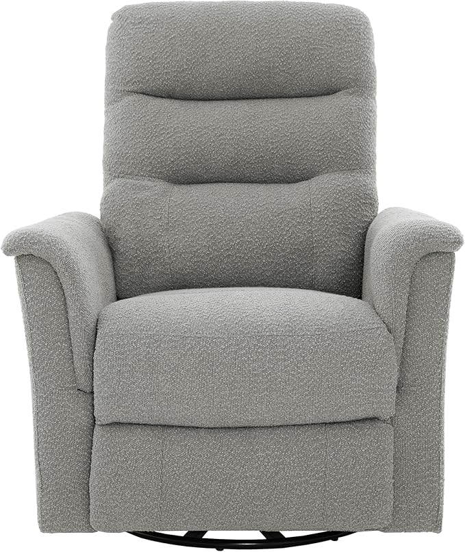 Manual Recliner Chair with Two Adjustable Positions Rocking and Swivel Recliner Rocking Recliner Massage Recliner with 8-Point Massage Function and Adjustable Backrest for Living Room (Grey15)
