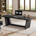Tribesigns 70.87-Inch Executive Desk Large Wood Desk for Home Office Rustic Study Writing Table with Heavy-Duty Pedestal Extra Long Business Workstation