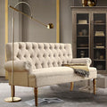 Rosevera Celino Loveseat Sofa for Living Room - Couch in a Box Linen Warm Beige