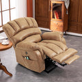 VIVIJASON Tall Man Large Power Lift Recliner Chair with Extended Footrest for Elderly Overstuffed Wide Electric Lift Chair with Heat &amp Massage 2 Remote Controls Side Pockets &amp USB Ports Sa
