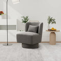 23.6 W Swivel Accent Chair and Comfy Accent Sofa Chair for Living Room 360 Degree Club Chair Leisure Chair for Bedroom Living Room Lounge Hotel Office (Gray Boucle)