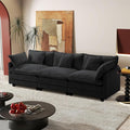113.4 Modular Sectional SofaCloud Couch for Living Room Modern Deep Seat Sofa 3 Seater Chenille Fabric Comfy Couches with Throw Pillows for Apartment