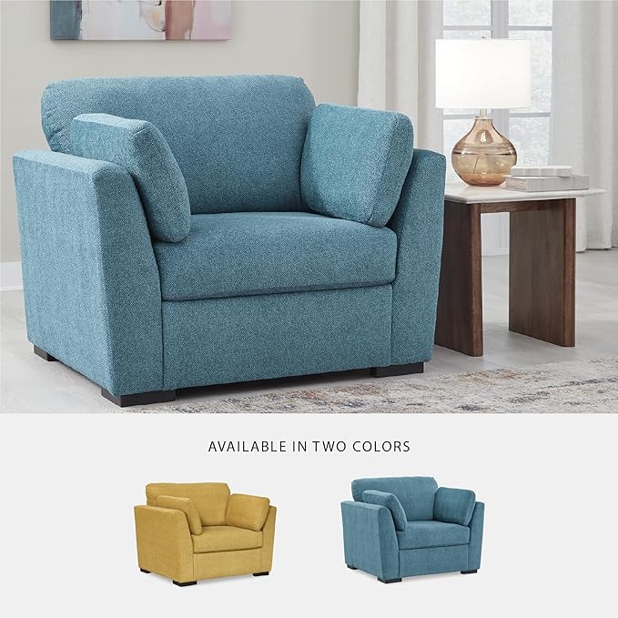 Signature Design by Ashley Keerwick Modern Upholstered Oversized Chair Blue