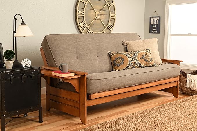 Kodiak Furniture Phoenix Futon Set Full Linen Stone