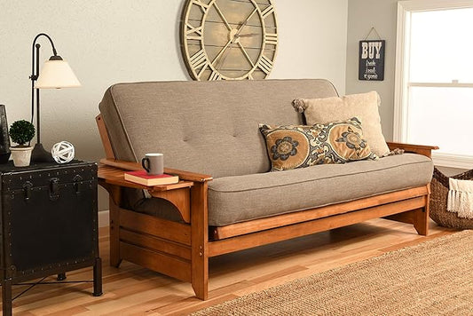 Kodiak Furniture Phoenix Futon Set Full Linen Stone