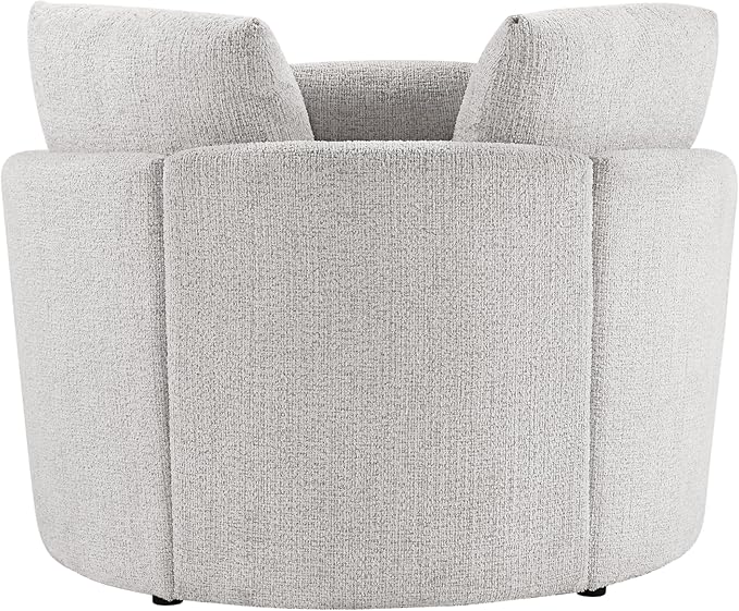 Studio Living® Beckett 48 Storage Chair Modern Farmhouse Pocket Coil Comfort Easy Assembly Chenille Fabric Ivory