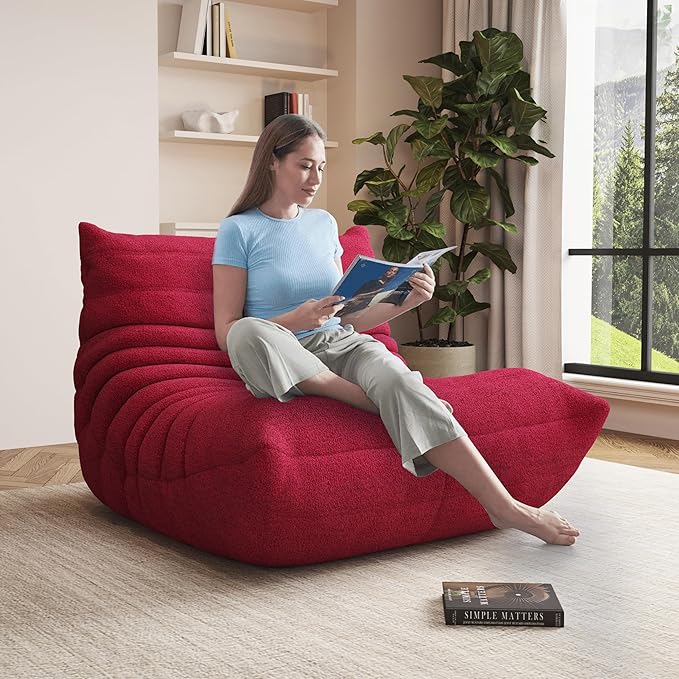 Living Room Chair Oversized Chair for Living Room (Burgundy Single)