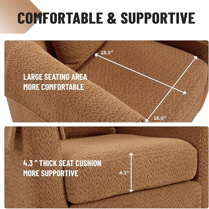 FLEXISPOT Swivel Barrel Accent Chair with Ottoman 360 Degree Swivel Round Chairs with Removable Throw Pillow Upholstered in Chenille Reading Sofa for Living Room Bedroom (Yellow)