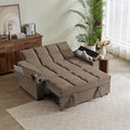 65'' Chaise Lounge Chair Indoor 3-in-1 Convertible Sofa Bed with Pull-Out Design 360° Swivel Side Table Modern Granular Velvet Couch Bed for Living Room Small Space &amp Apartment-Friendly
