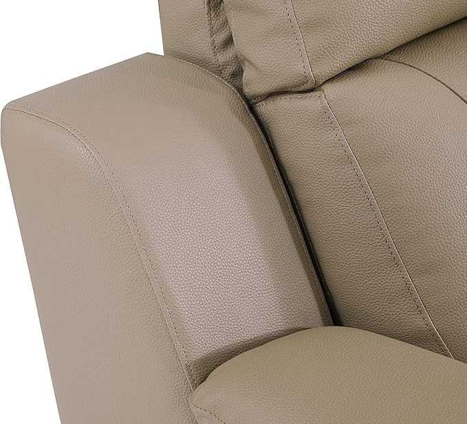 Blackjack Furniture Walker Leather Match Upholstered Reclining Living Room Loveseat Hazel Wood