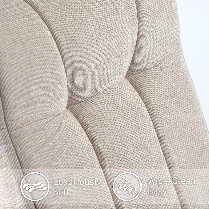 Solid Wood Glider Rocking Chair and Ottoman Set Rustic Nursery Glider Rocker with Padded Cushion Smooth Rocking Motion Indoor Living Room NursingNappingReading Cream