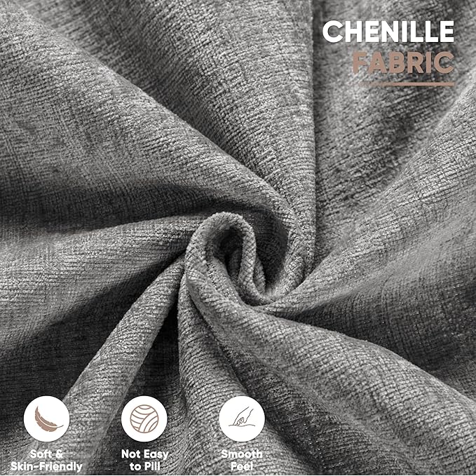Homall 108 Modular Sectional Sofa Boneless Couch with L-Shape Chaise Cloud Couch with Deep Seat Upholstered No Assembly Required for Living Room Bedroom (Chenille Grey)