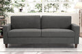 Miles Mid Century Modern Couch for Small Spaces Living Rooms Apartments and Condos 3 Seater Sofa with Reversible Back Pillows 77 Wide Grey