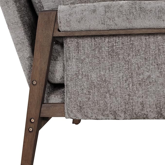 Roundhill Furniture Kelly Mid-Century Modern Accent Armchair Gray