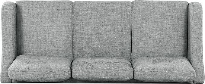 SAFAVIEH Couture Furniture Collection Nathaniel Grey Tufted 3-Seater Sofa