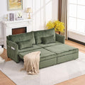 KEIKI 73 3-in-1 Pull Out Sofa Bed Convertible Corduroy Sleeper Sofa with USB Ports &amp Side Pockets Modern Futon Couch for Living Room Apartment or Bedroom Green