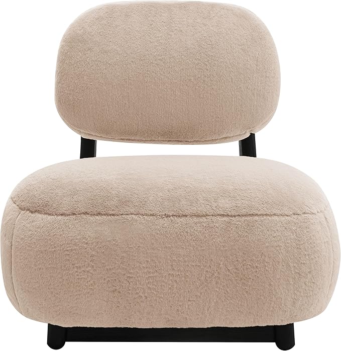 Coaster Home Furnishings - Duffie - Upholstered Armless Accent Chair with Oval Back Thick Seat Cushion and Horizontal Support - Living Room - Camel - 903097