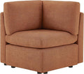 CHITA Modern Upholstered Middle Corner Sectional for Modular Couch Terracotta