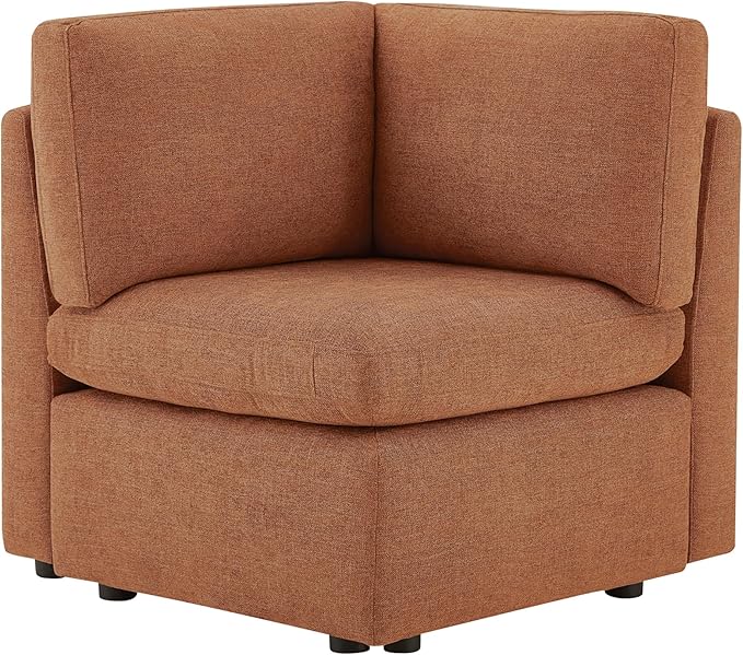 CHITA Modern Upholstered Middle Corner Sectional for Modular Couch Terracotta