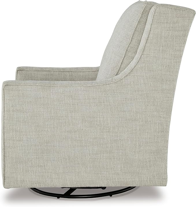 Signature Design by Ashley Kambria Casual Upholstered Swivel Glider Accent Chair Gray