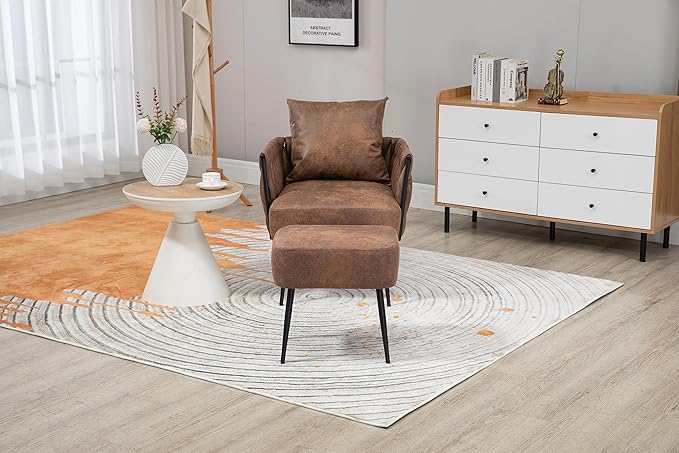 Velvet Accent Chair Modern Upholstered Armchair Tufted Chair with Metal Frame Single Leisure Chairs for Living Room Bedroom