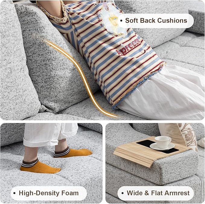 MEISSALIVVE 110.6 Convertible Sleeper Sofa Chair Folding Corduroy Armchair Adjustable Floor Sofa Bed with Removable Pillow No-Assembly Required Living Room Bedroom Apartment (Grey