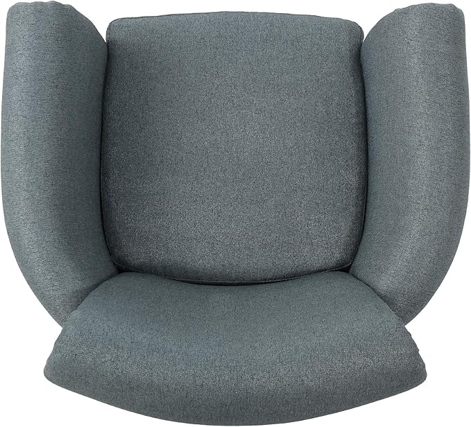 Christopher Knight Home Brice Vintage Scroll Arm Studded Fabric Club Chair Steel Blue / Dark Brown