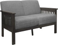 Lexicon Noel 49.5 W Fabric Living Room Sofa Loveseat Gray